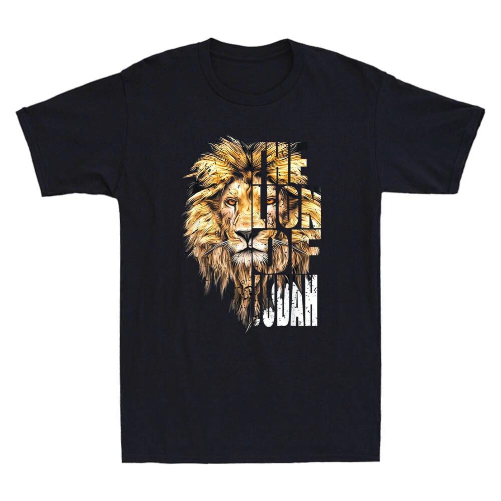 Jesus Lion of Judah Funny Christian Quote Gift Vintage Mens Short Sleeve T-Shirt XXXXL