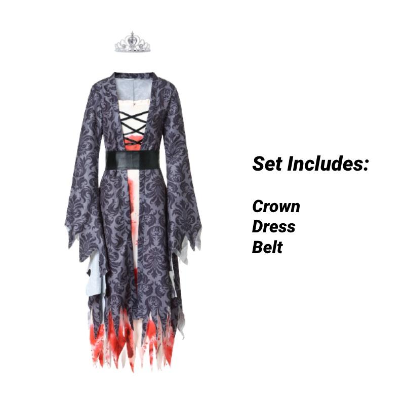 

Vampire Pirate Halloween Captain Cosplay Costume Set Terror Bloody Party Perform Woman,M