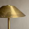 Vintage Mid Century Scandinavian Brass Table Lamp with Perforated Shade | 1950s Nordic Modern Desk Lamp | Retro Accent Lighting Deco