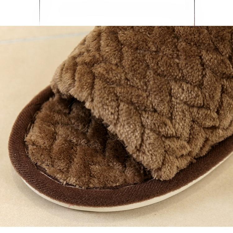 Fairy Style Wheat Ear Hairy Slippers for Women Wearing Winter New Style Plush Air Conditioning Room Lazy One Line Cotton Mop
