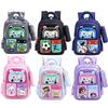 Kids School Backpack 3D Hard Shell Cartoon Rabbit Design Grades 1-6 Breathable Waterproof Oxford Fabric With Ergonomic Curved