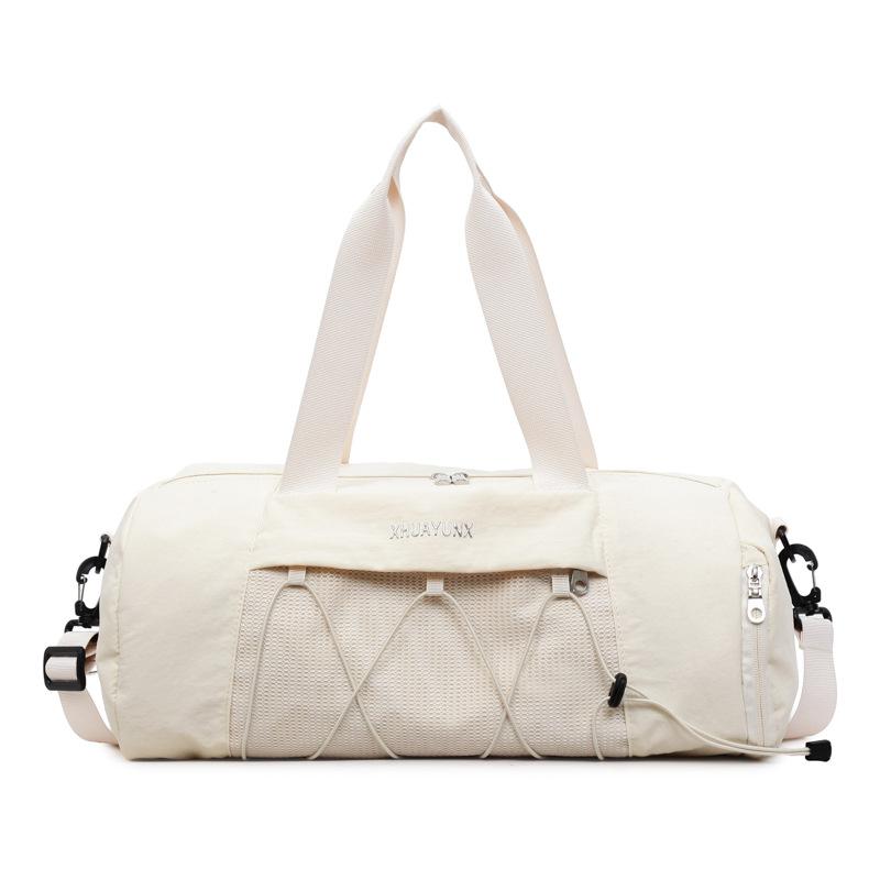 

Dry and Wet Separate Sports Fitness Bag Large Capacity Travel Bag Independent Shoe Warehouse Single Shoulder Portable Crossbody Luggage Bag бежевий
