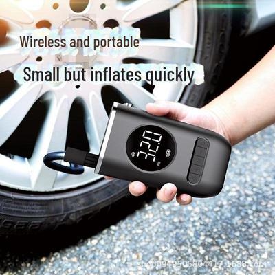 Wireless Portable Mini Tire Inflator with Digital Display and Multi-Function Charging