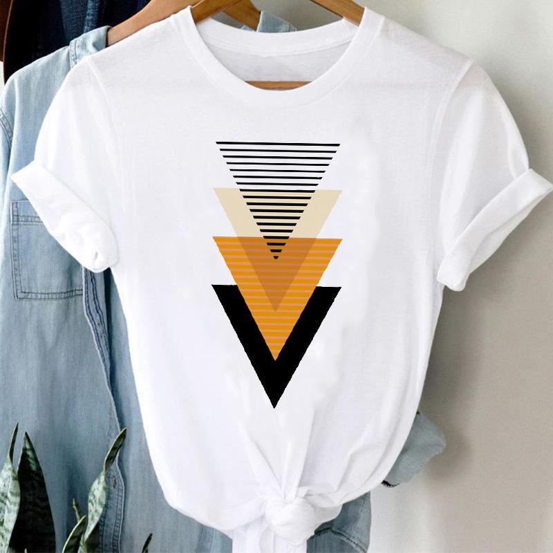 Fashion Casual Landscape Mountain Graphics Womens T-Shirt 90S Summer Blouse Loose White Short Sleeve O-Neck Female Tops Clothing