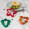 Christmas Pancake Mold Star Christmas Tree Gingerbread Man Shaped Egg Cooker Silicone Cooking Tool Non-stick Omelette Maker For