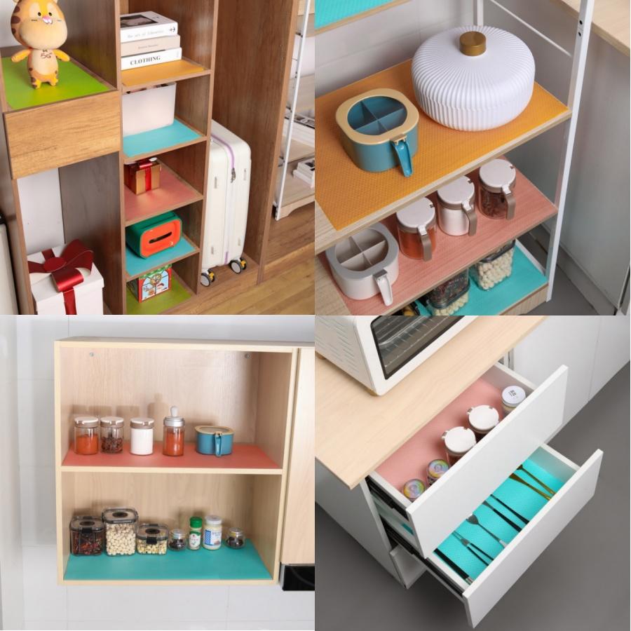 Cuttable waterproof oil-proof and moisture-proof pad for kitchen refrigerator cabinet and drawer anti-slip paper covering синий 1390₽