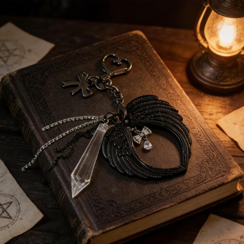 Angel Wing Keychain Ideal For Personalizing Bags Or Keys Stylish Gothic Jewelry For Everyday Carry Or Gift Giving
