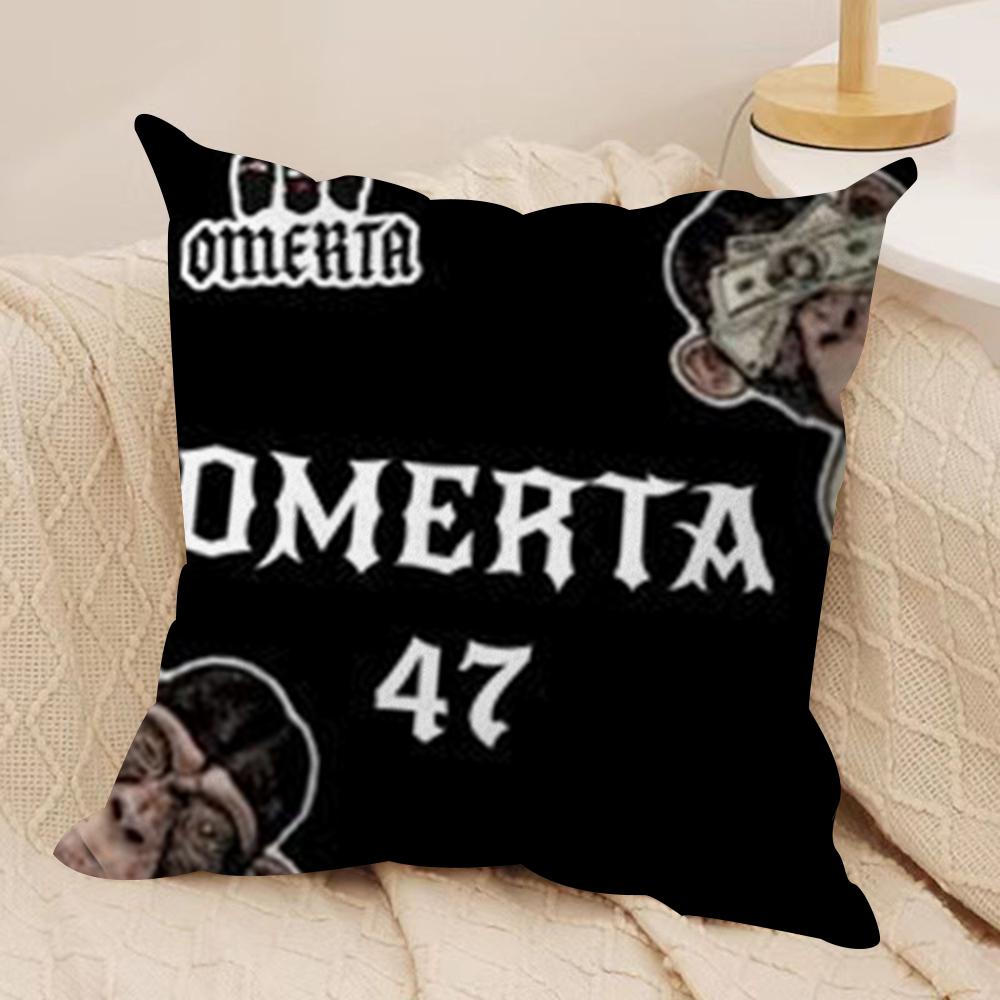 O-Omerta Maes Cushion Cover Soft Plush Fabric Double-Sided Printed Sofa Cushion Cover for All Seasons Home Decor Gift