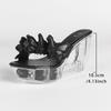 10.5CM Transparent Special Wedge Slippers, Crystal Platform Open Toe Slides, Sexy Nightclub Shoes LFD-1108WG-H44