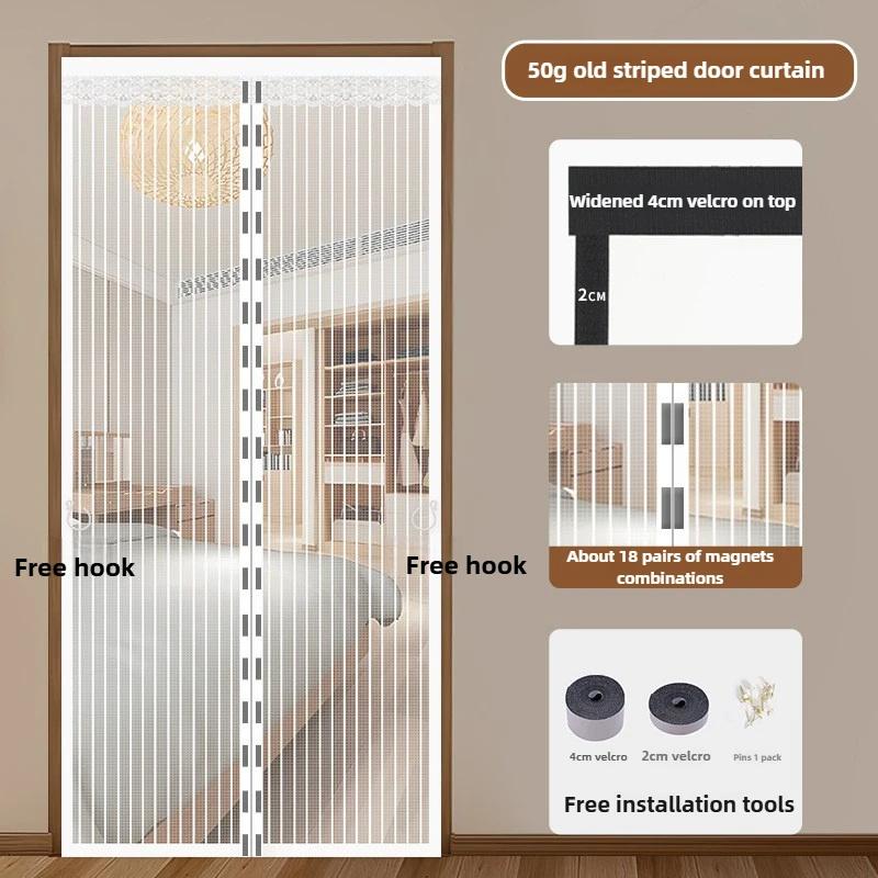 Magnetic Screen Door Curtain Mosquito and Insect-Proof Mesh Door Curtain Magnetic Sealing Device for Window and Door Screens