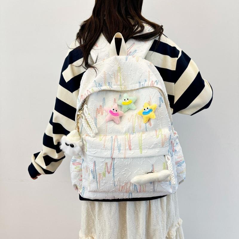 Cute Sweet Schoolbag High School Girl High Value Backpack Female Junior High School College Student Computer Travel Backpack