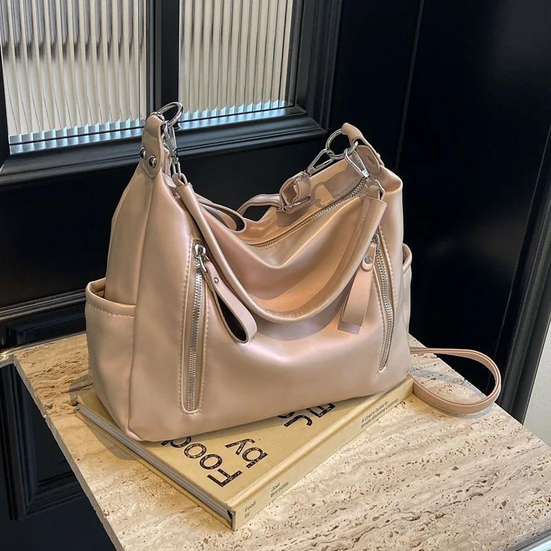 Large Capacity Feminine Tote Bag Summer Crossbody New Versatile One Shoulder Student University Commuter Bag