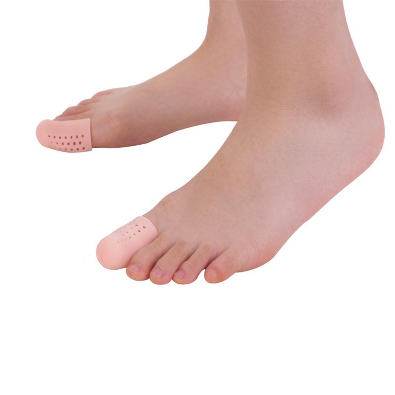 Silicone Closed-Toe Sleeves and Separators with Holes for Toes, Fingers, and Corns