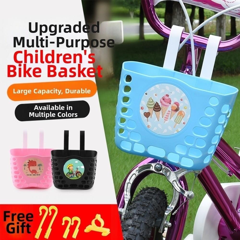 Mehrfarbig Kinder Kinderkorb Cartoon Muster Roller Lenkerkorb Fahrradzubehör