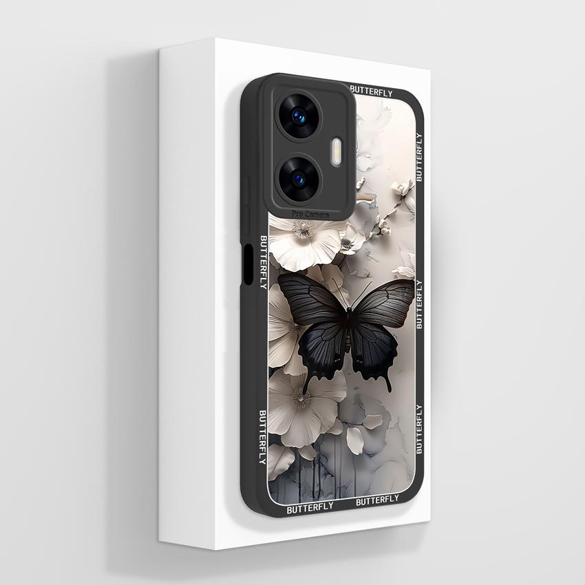 Beautiful Love Heart Phone Covers For Realme C55 C35 C25 C20 C15 C11 C21Y C25Y Soft Liquid Silicone Bumper Anti Drop Protection Case For Realme Casing