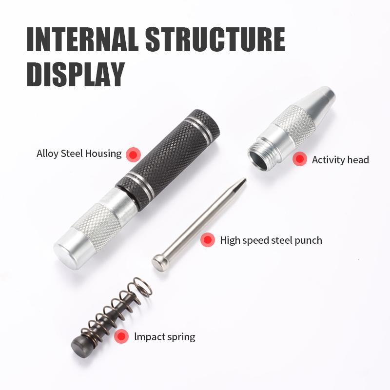 Automatic Centre Punch General Automatic Punch Woodworking Metal Drill Adjustable Spring Loaded Automatic Punch Hand Tool