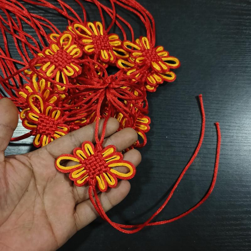 Good Quality No. 5, 6 Plates Of Small Chinese Knots, 8 Plates Of Phnom Penh Bows, Big Red, Copper Coins, Chinese Knots, Fringed Pendants.