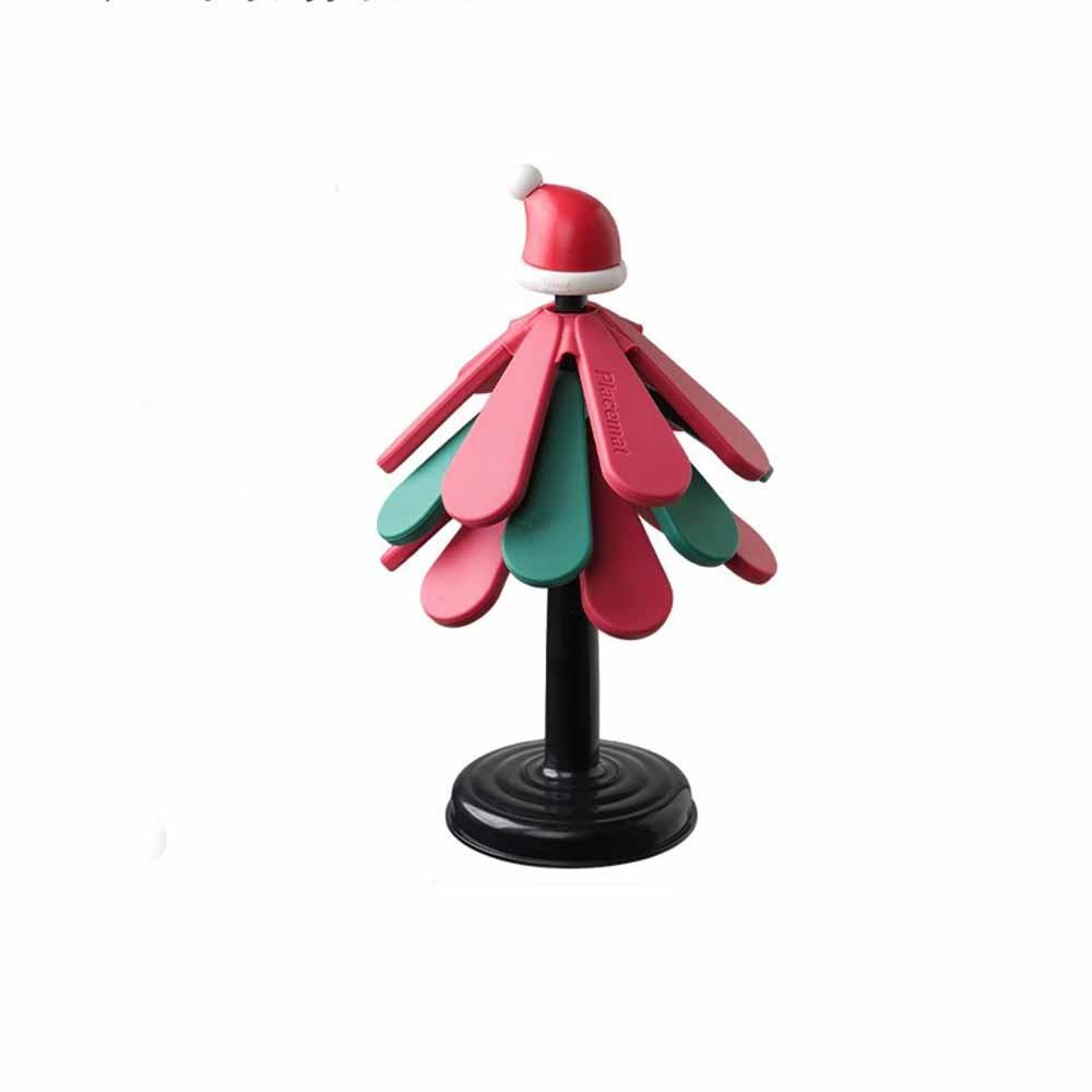 

Suction Cup Base Heat Resistant Trivet Anti Scald Heat Insulation Pad Holiday Decor StyleB