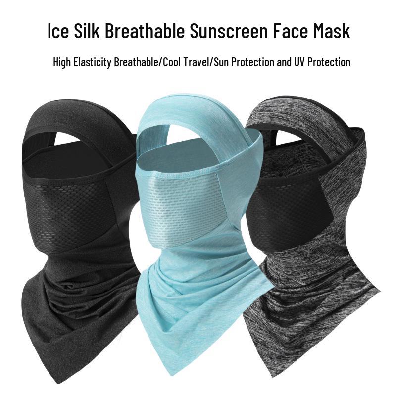 Ice Silk Sunscreen Neck Gaiter: Summer Cycling Face Mask & Bandana with Breathable Sun Protection