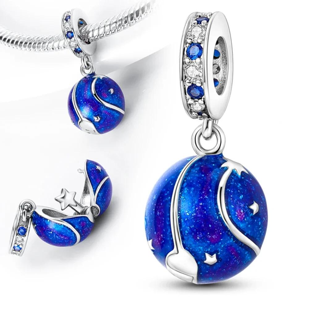 copper Astronaut Spaceship Space Collection Charm Bead Charms Bead Charms Compatible With Authentic Bracelets for Women Do It Yourself Jewellery Gift