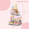 Restaurant Dessert Coffee Pet Fruit Store Street View Food House Building Blocks Kit Girls Bricks Model Kids Boy Toy Child Gifts