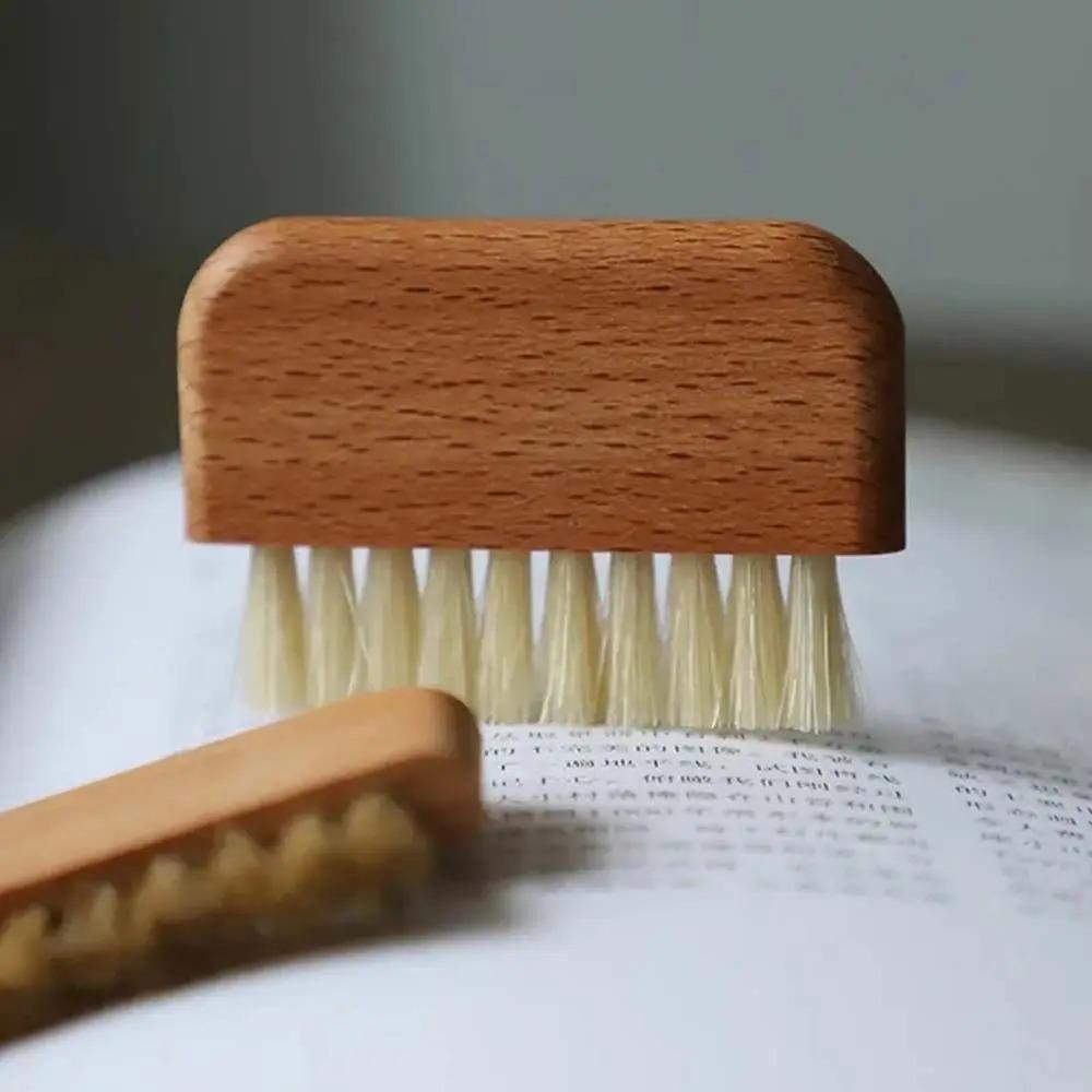 Wood Nail Cleaning Brushes Durable Small Brushes Mini Nail Dust Brush for Nail Cleaning Tools