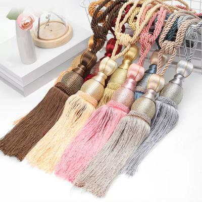 Yousheng 1 Pair Tassel Curtain Tiebacks Decorative Curtain Ties Elegant Long Fringe Curtain Holders for Window Curtains Door Curtains Home Decor
