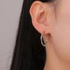 Cazador Stainless Steel Bamboo Joint Hoop Earrings for Women Trendy Round Drop Earrings Jewelry 2026 Valentine Gift New