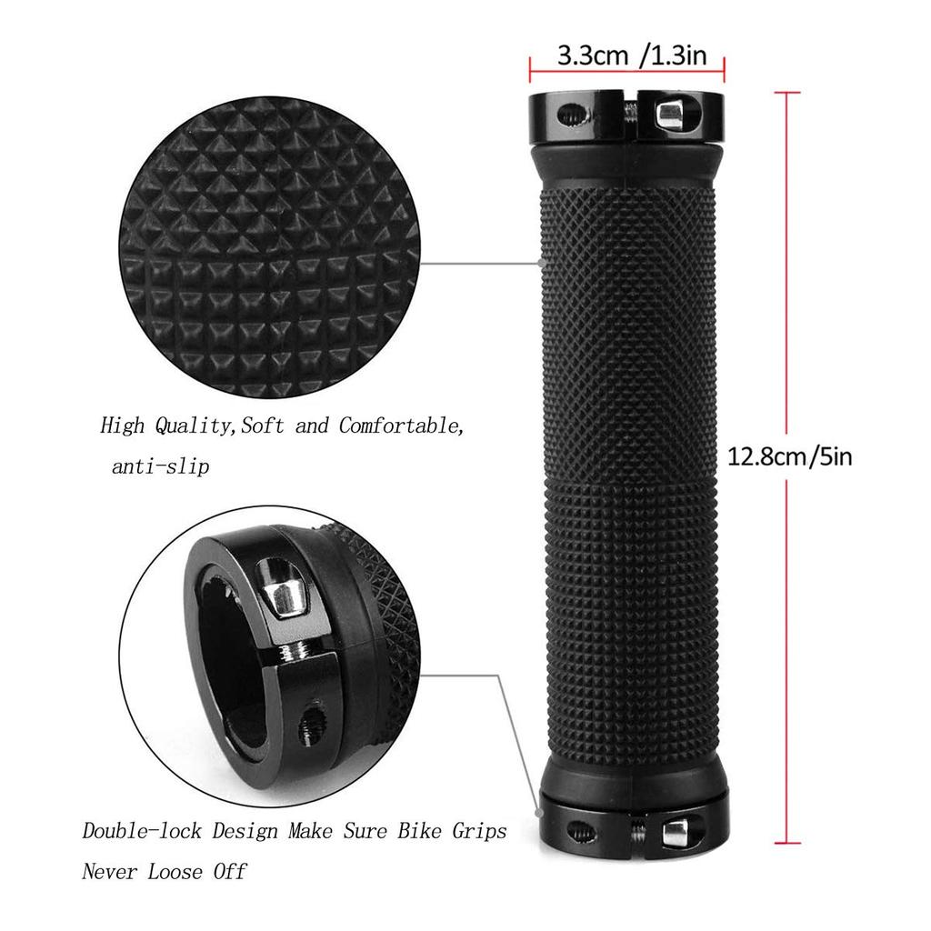 PLATT Bicycle Grips Anti-Slip Durable Ergonomic Handle Grips with Aluminum