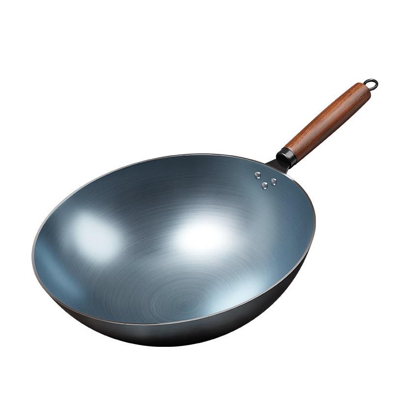 Mr. Jian 38cm Refined Iron Round Bottom Wok Set