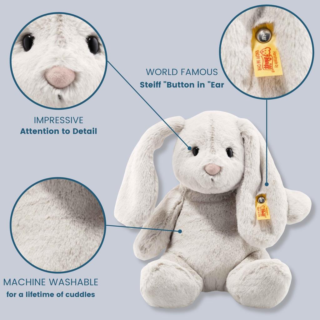 Steiff Cuddly Friends Hoppy the 080470 Japanese Rabbit, 28cm, (Official Product)