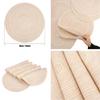 6PCS Braided Round Place Mats Kitchen Dining Table Runner Heat Insulation Non-Slip Washable Placemats Christmas Table Mats Home Decoration Pad Coaster