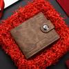Durable Ultra Thin PU Leather Wallet Portable Lightweight Credit Card Holder Short Wallet Daily Use