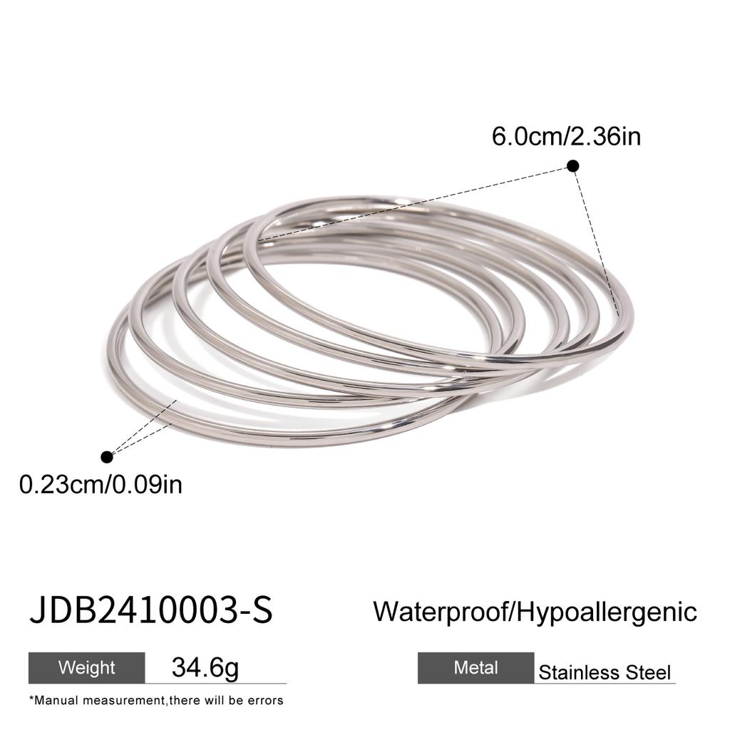 Youthway Minimalistisches Trendiges Edelstahl Gold& Farbe Kreis Armreif Armband Für Frauen Wasserdicht Antiallergischer Schmuck