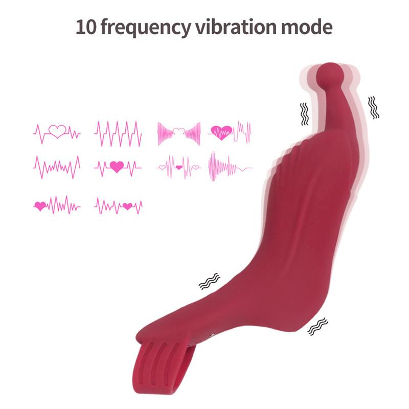 10 Modes Finger Vibrator Clitoris Massage G Spot Stimulation Rechargeable Vibrating Egg Sex Toys For Women Masturbation