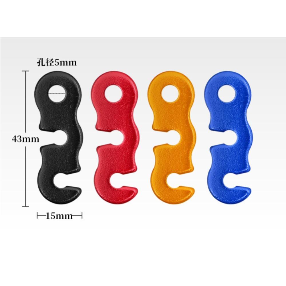 11PCS Outdoor tent three eye wind rope aluminum buckle outdoor tent fixed wind rope buckle