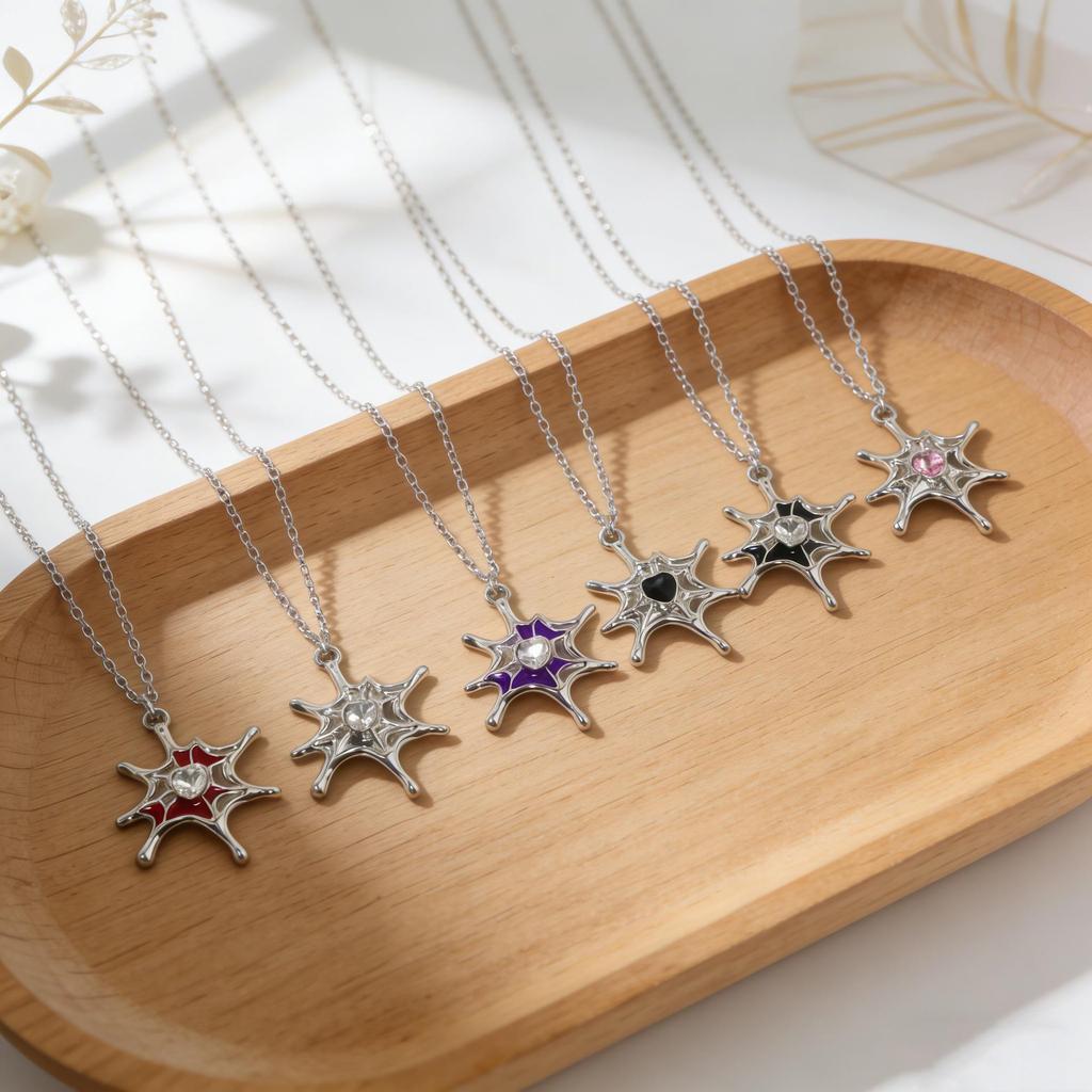 Niche Spider Web Zircon Necklace - Trendy, Cool, Versatile Jewelry for Women
