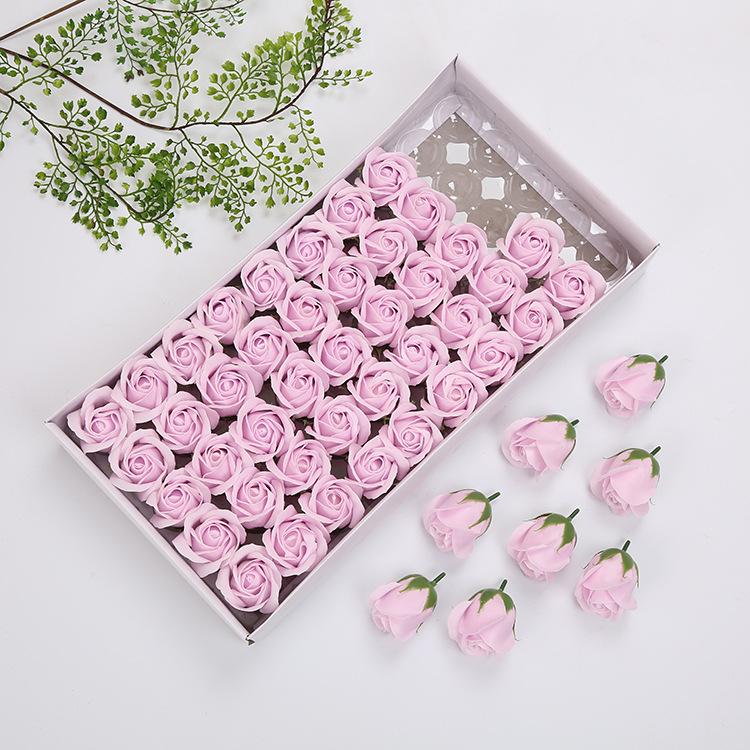 50pcs/box Soap Roses Romantic Wedding Valentine's Day Gift Wedding Home Decoration Holding Flowers Party Flower Decor Supplies