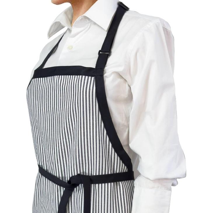 Chef Apron Striped Waitress Apron Kitchen Cooking Women Short Apron Adjustable Halter Cute Apron