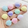 12PCS Resin 3D AB Colored Shells Flatback Cabochon Scrapbook DIY Accessory Home Decor Figurine Crafts