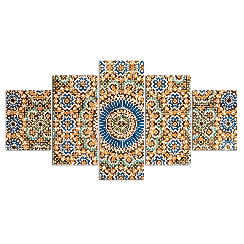 18 Stile 5 Stück Der Koran Motto Moschee Poster Wandkunst Leinwand HD Gedruckt Islamische Kalligraphie Ölgemälde Bilder Heimdekoration