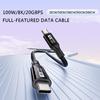20V5A 100W USB C Charging Cable Quick Charging Cord Data Transfer Wire Supports OTG 20Gbps Data Transmission Speed