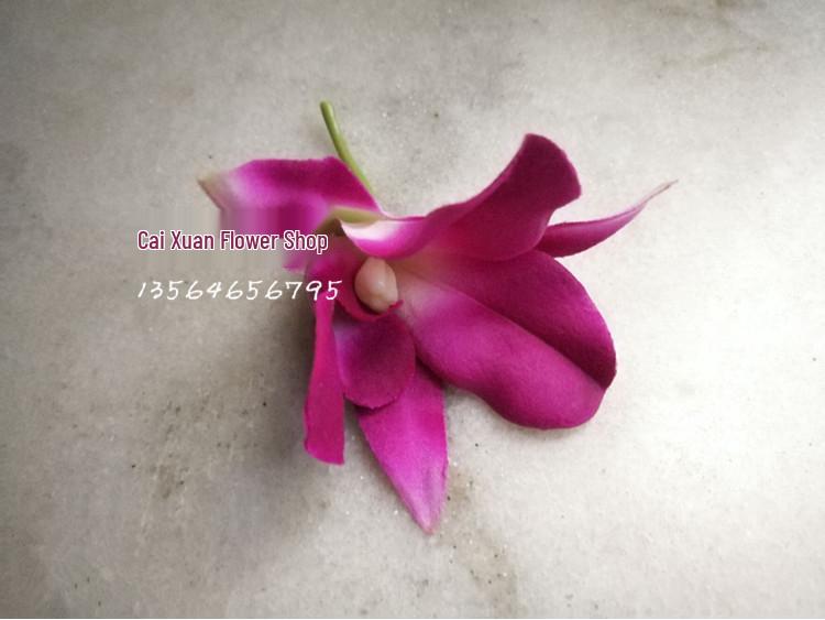 Purple Cymbidium Orchid Silk Flower Decoration Blossom
