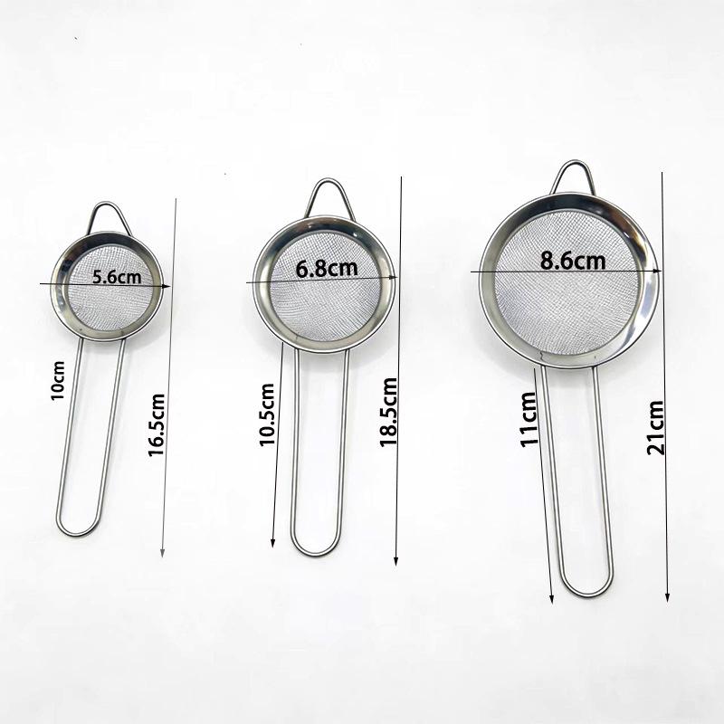 High-Temperature Stainless Steel Strainer Set: Corrosion-Resistant Soy Milk Sieve, Oil Separator, and Frothing Spoon (3-Piece)