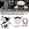 Motorcycle Air Filter Cleaner Intake Filter System Stripe for Harley 93-17 Dyna/FXR Softail Fat Boy Touring Road Street Glide