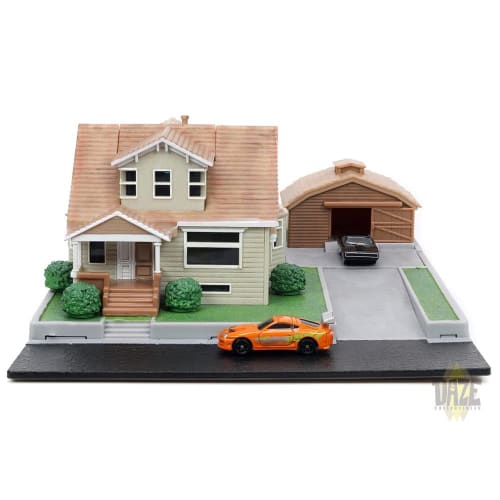 Jada TOYS "THE FAST AND THE FURIOUS" FAST & FURIOUS NANO SCALE - TORETTO HOUSE DISPLAY DIORAMA