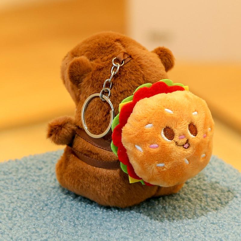 Cartoon Capybara Plush Keychain Pendant Bag Hanging Decoration Accessories Cute  Stuffed Doll Toy Keyring Kids Gift