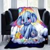 1pc Elephant Printing Lightweight Flannel Blanket, Comfortable and Warm Blanket, for Camping Sofa Bed and Couch Office, in All Seasons