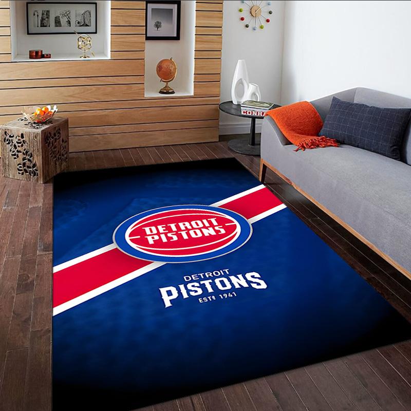 Detroit-Pistons Logo Carpet, Kitchen Rugs, Yoga Mat, Non-Slip Mats, Rug for Bathroom, Living Room Bedroom, Camping Rugs Christmas Gift
