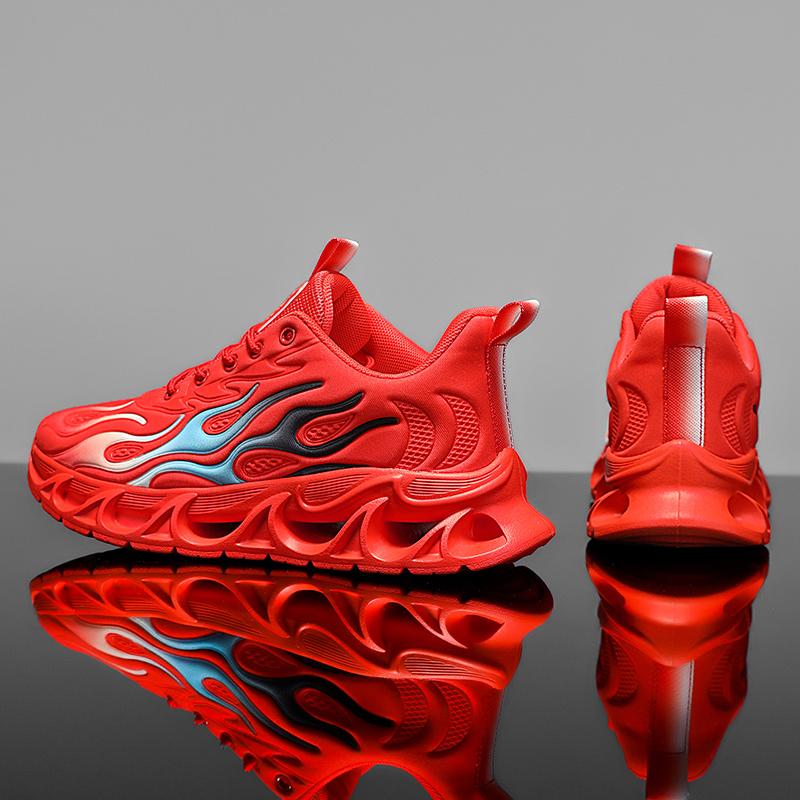 Men'S Plus Size Shock-Absorbing Casual Sports Shoes Four Season Breathable Soft Sole Outdoor Running Shoe Light Student Sneakers